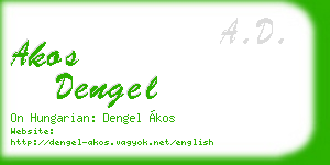 akos dengel business card